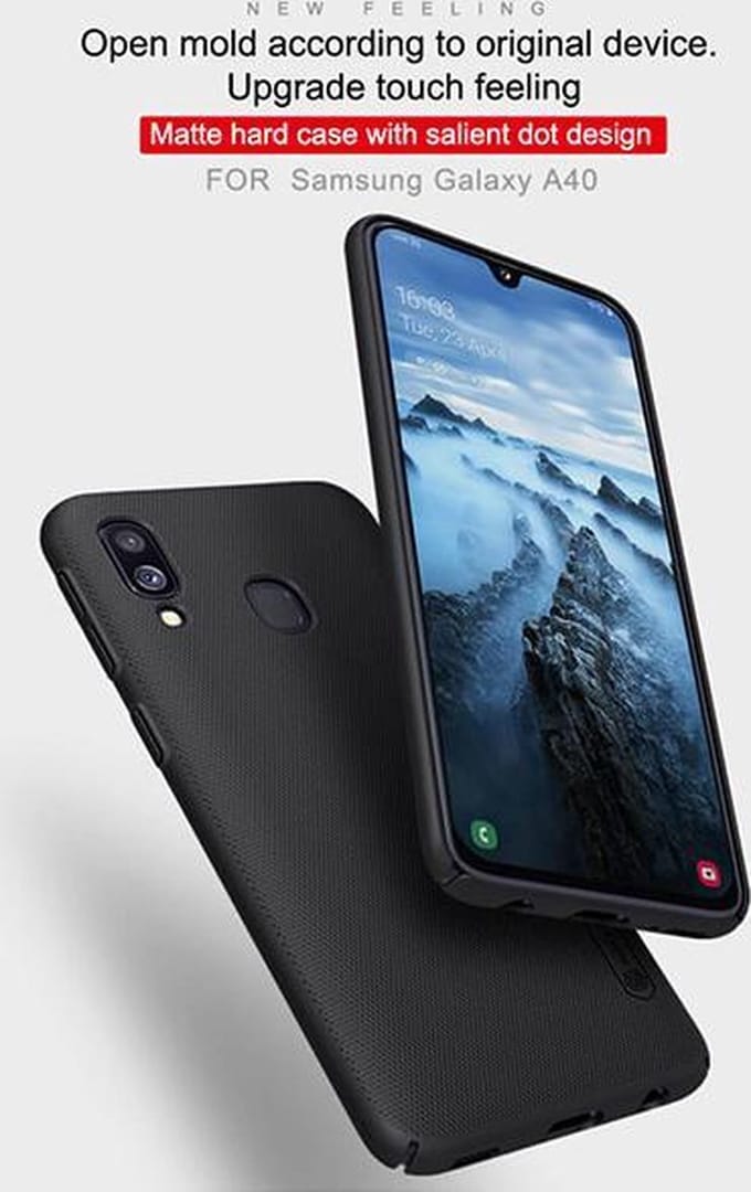 Galaxy A40 Silicone zwart hoesje.