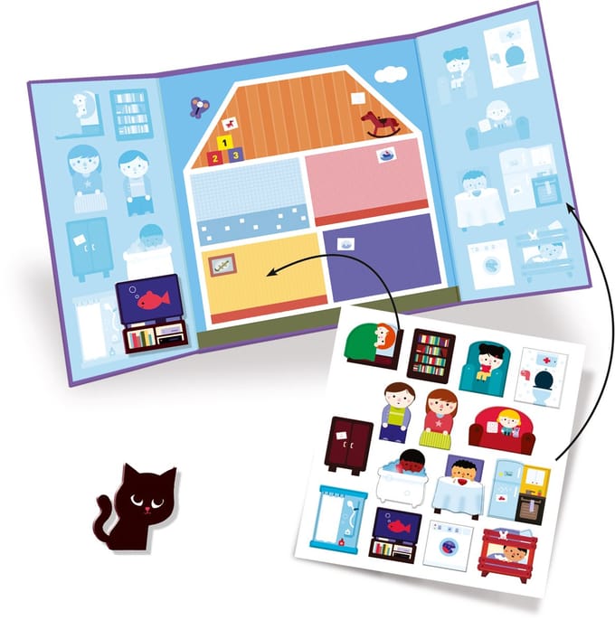 DJECO herbruikbare stickers huis 18 mnd+