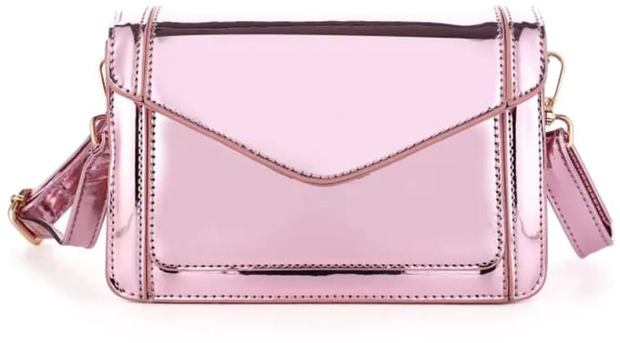 Michelle Bags - Metallic schoudertas - Roze