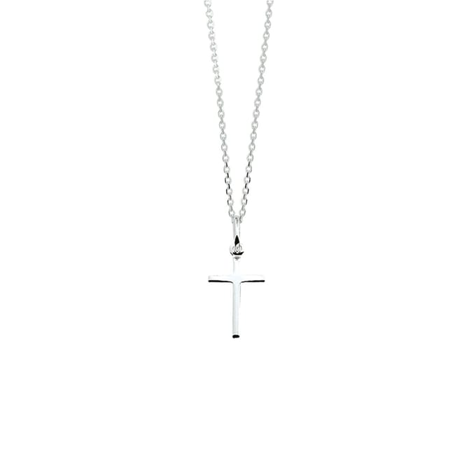 Glams ketting kruis 1,1 mm 41 + 4 cm - Zilver