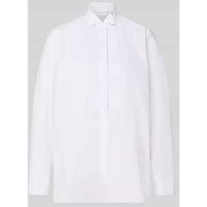 regular fit blouse met lange mouwen van puur katoen