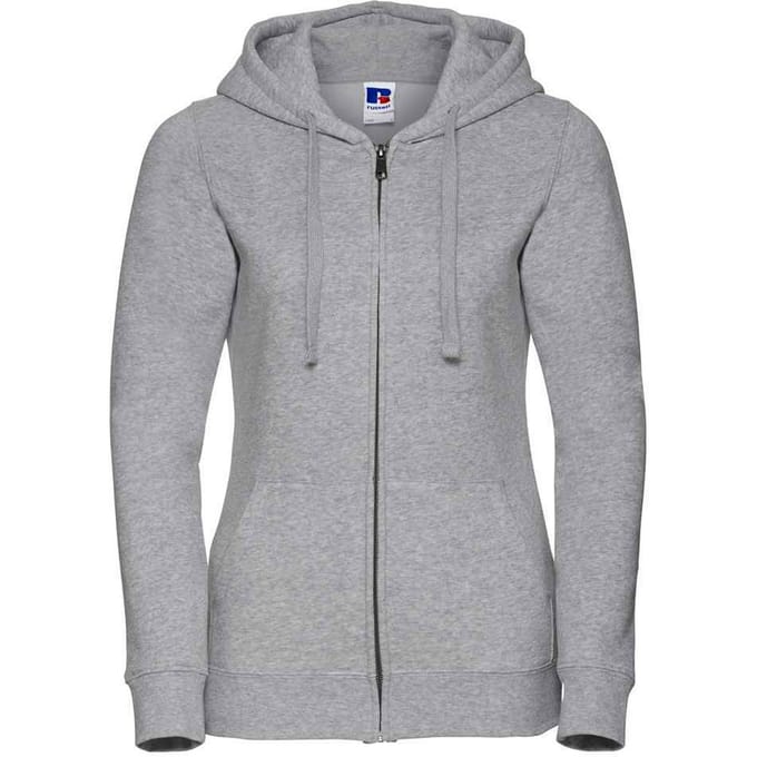 Russell Dames/Dames Authentic Full Zip Hoodie (Licht Oxford)
