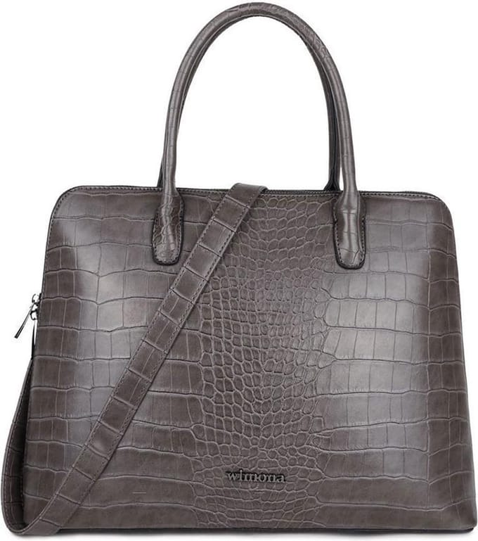 Wimona Luisa 5004 Schoudertas / Laptoptas - 15 inch - Grijs