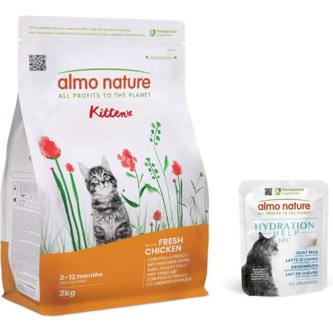 2x12kg Kitten Kip & Rijst Almo Nature Holistic Kattenvoer