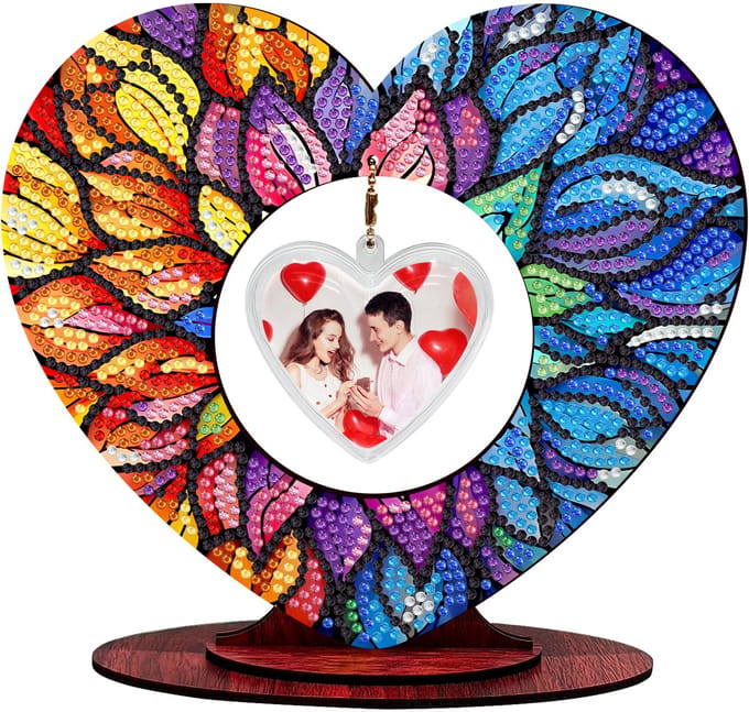 Fotolijstje hart - 214 - Bloem - diamond painting - compleet pakket - Diamond painting by Wietske