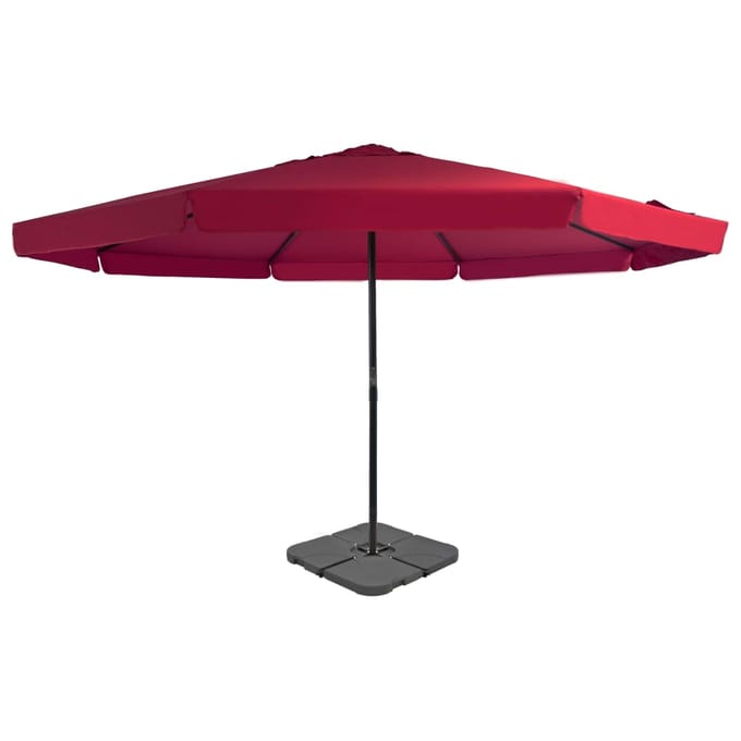 vidaXL - Parasol - met - draagbare - voet - rood