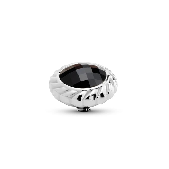 Melano Twisted Majestic Steentje Black | Zilver