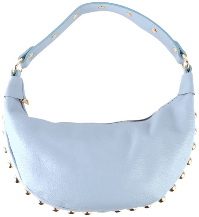 Giuliano Lederen handtas Senara - Made in Italy - Licht blauw