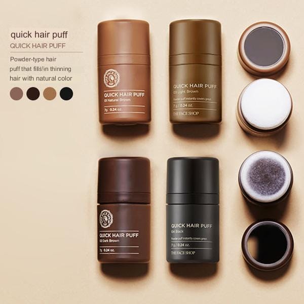 THE FACE SHOP - Quick Hair Puff 03 Light Brown gray
