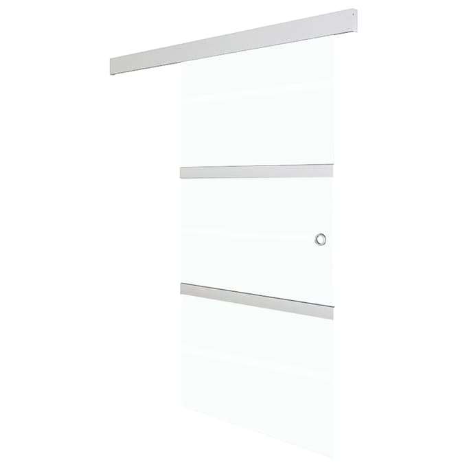 vidaXL - Schuifdeur - met - zachte - stops - 76x205 - cm - ESG-glas - en - aluminium