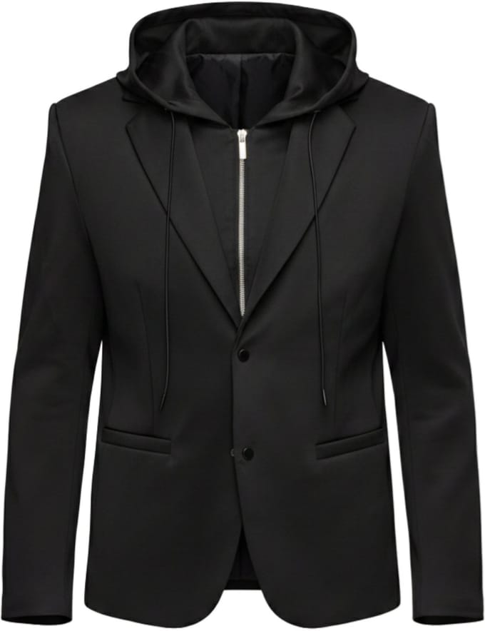 OMBRE Blazer - Regular Fit - Lange Mouw - Knopen Zwart M