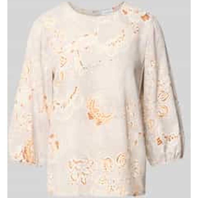 Regular fit blouse met all-over paisleyprint