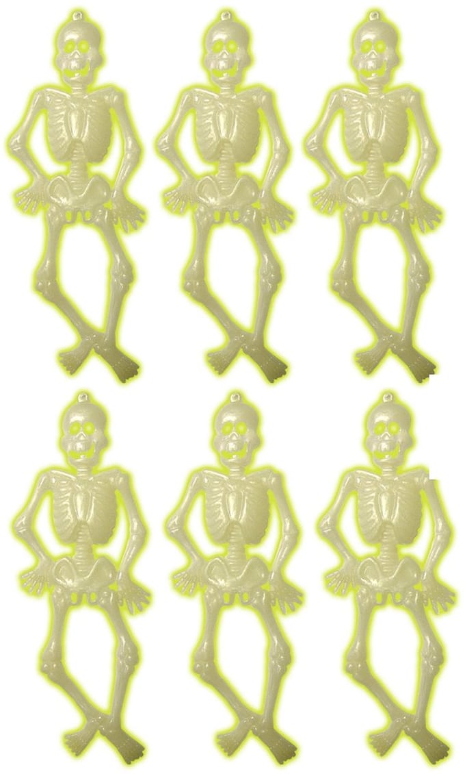 ATOSA - Set fosforescerende skeletten versieringen Halloween