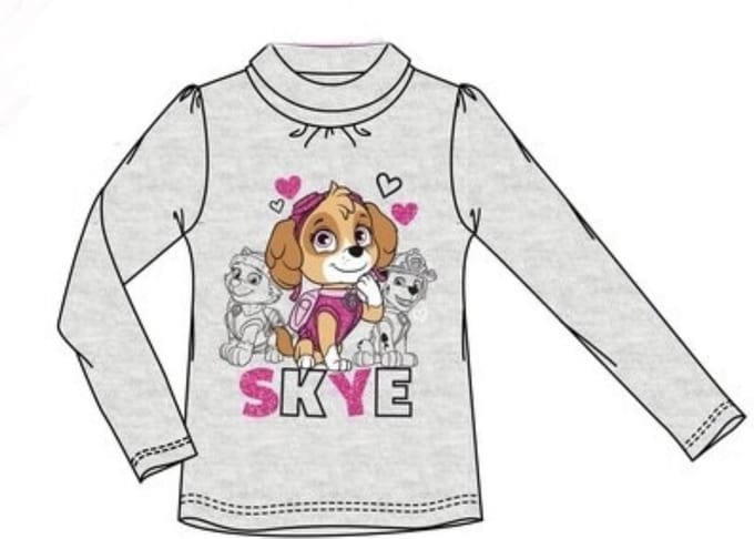Paw Patrol longsleeve met col grijs maat 98