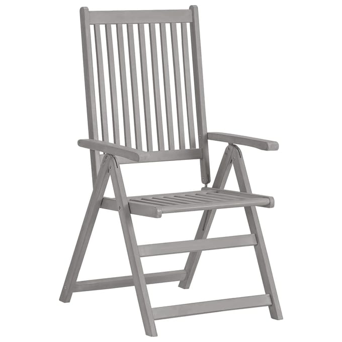 vidaXL - Tuinstoelen - 2 - st - verstelbaar - met - kussens - massief - acaciahout
