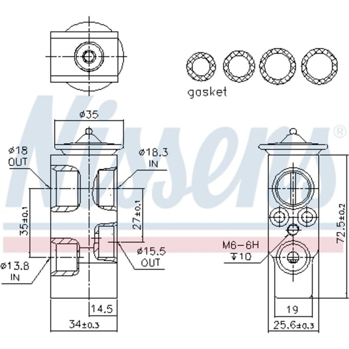 Airco ventiel NISSENS 999379