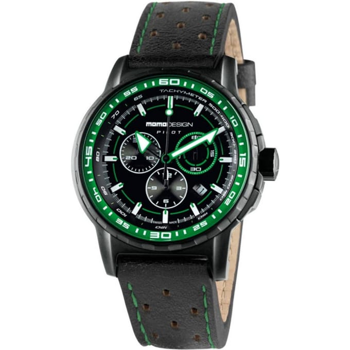 MOMO Design Pilot MD2164BK-32 Horloge Heren 46mm 5 ATM