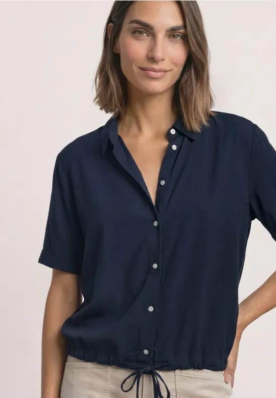 Overhemd met korte mouwen in effen kleur