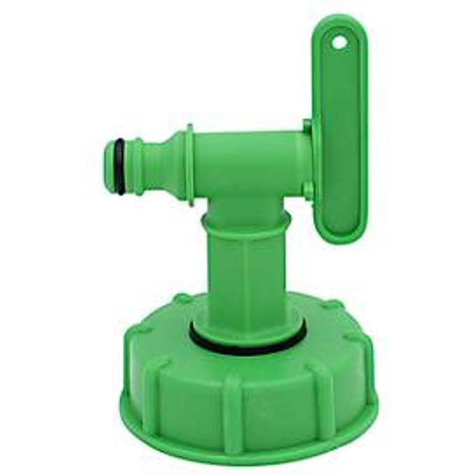 IBC adapter DN50/2 inch, met klein kraantje (kliksysteem)