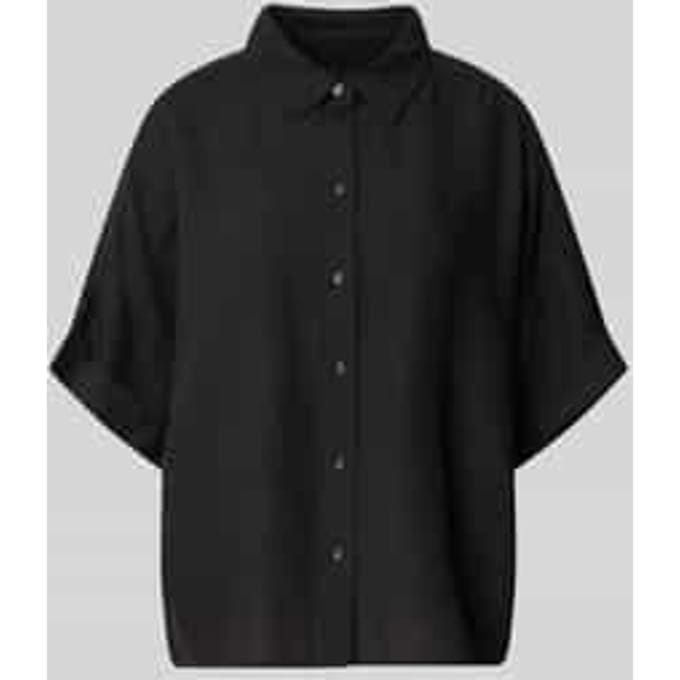 regular fit blouse van mix van linnen en viscose model 'BISENAS'