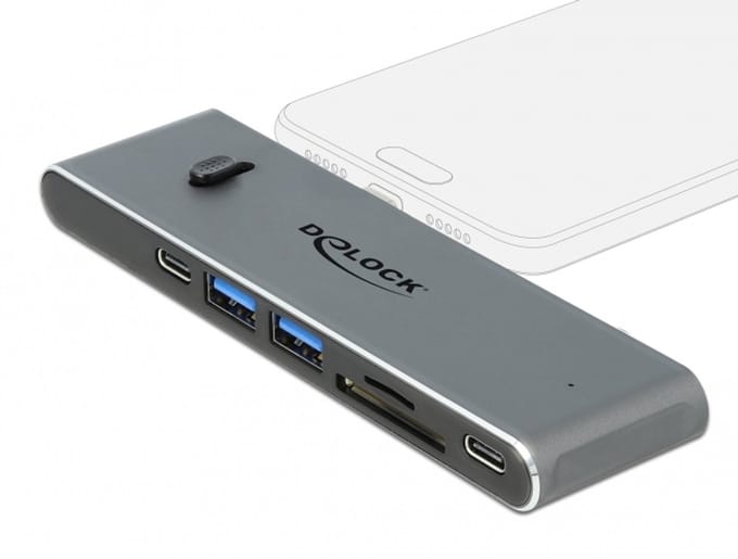 Delock Docking Station Dual USB Type-C™ with HDMI / USB 3.2 / SD / PD 3.0