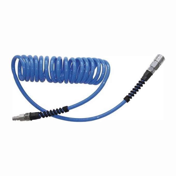 EWO spiraalslangset binnendiameter 6,5 mm buitendiameter 10 mm lengte 3,5 m koppeling DN 7,2 PU - E40824