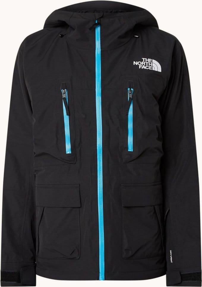 The North Face Dragline softshell jack met capuchon - Zwart/ Blauw - Maat XL