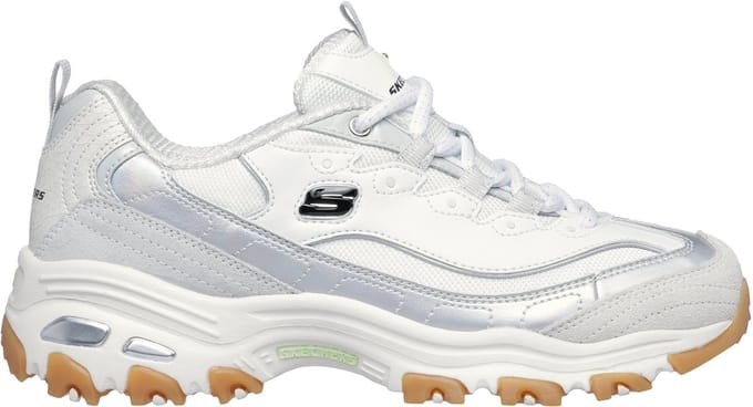 Skechers D LITES - DAZZLING SHINE Dames Sneakers - Wit