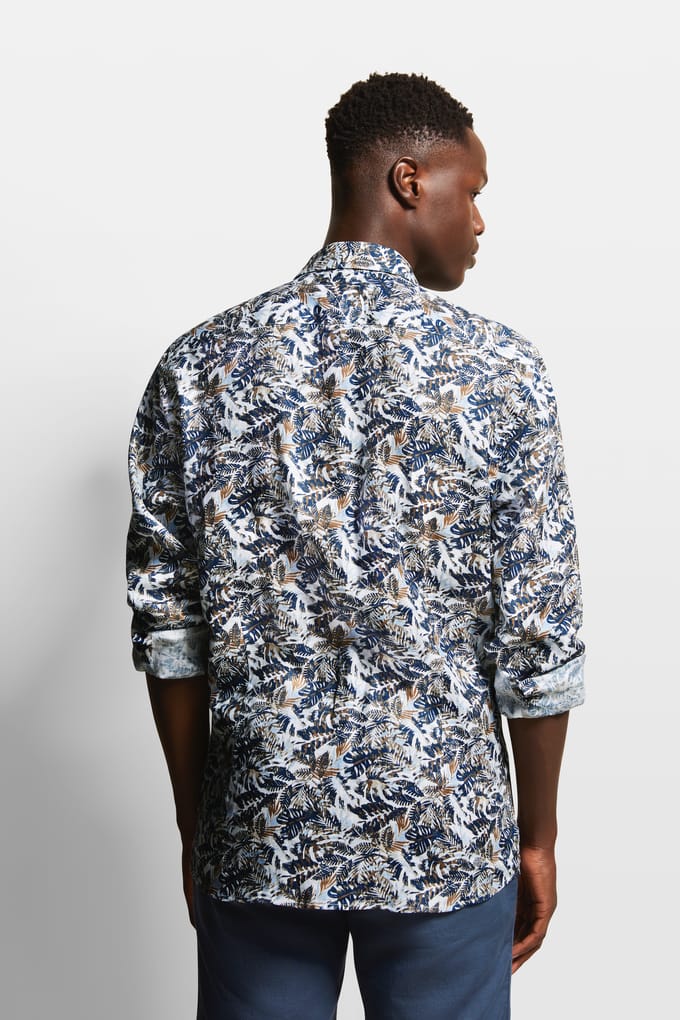 Bugatti Herren Shirt met bloemenprint