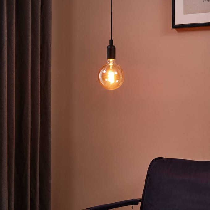 EGLO LED glazen lamp E27 4W amber Ø 12,5 cm