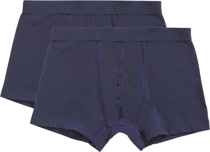 Ten Cate Basics organic cotton stretch shorts navy 2 pack voor Jongens | Maat 122/128
