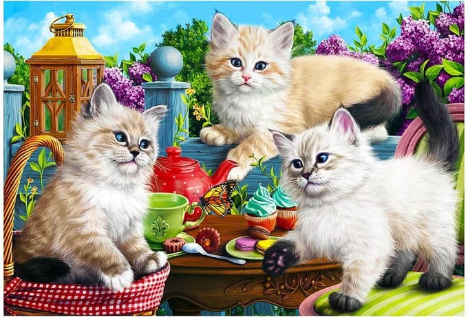 Wizardi Diamond Painting Kit Tea Party WD2502
