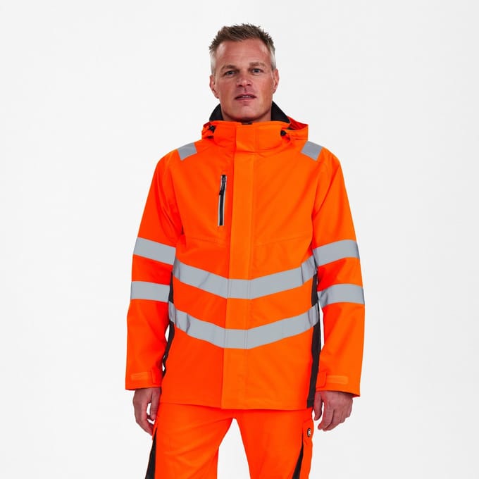 Engel Safety parka shelljack 1145-930 - Hi-vis Orange / Anthracite Grey - L