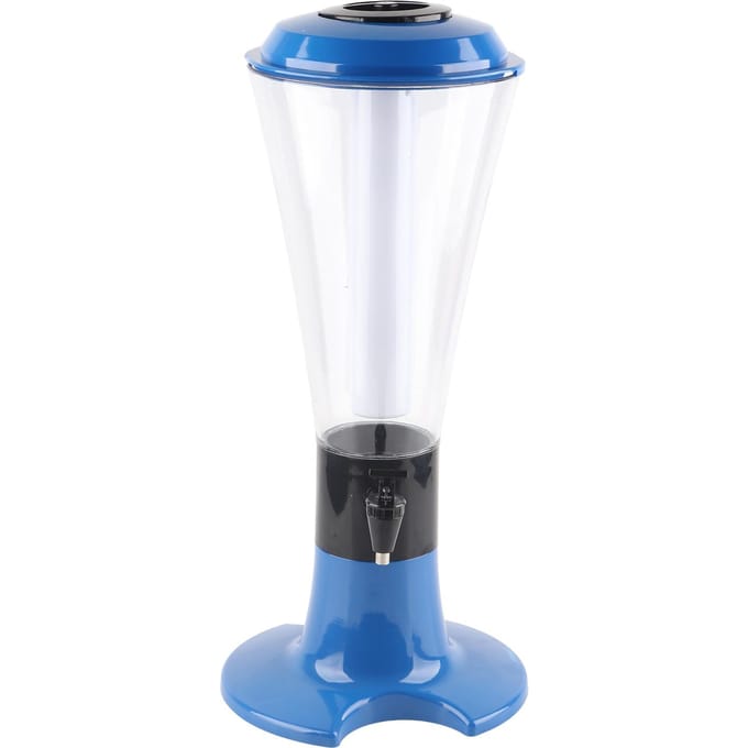 3L Biertapzuil Dispenser Multifunctioneel Lichtgevend Tafelmodel Wijn Biertapzuil Dispenser met Kraan voor Thuis blauw