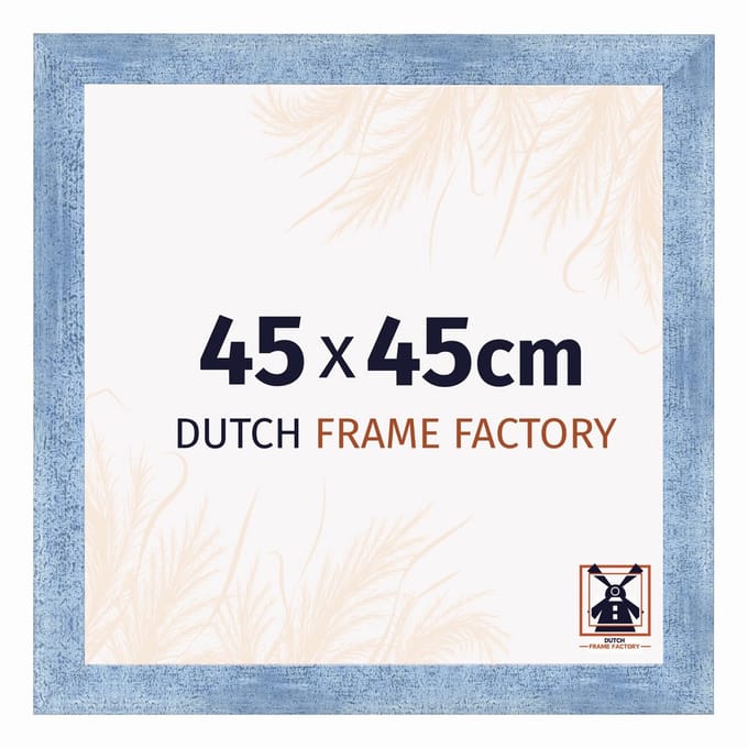 Fotolijst 45x45 cm - MDF - Helder Blauw Geveegd - Praag