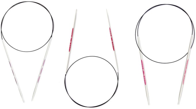 set Pony ergonomische rondbreinaalden 80 cm 3, 3.5 en 4mm