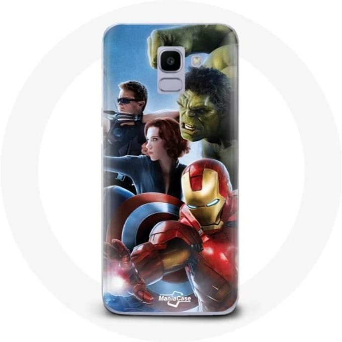 Coque - Samsung - Galaxy A8 2018 - Souple - Blanc - Avengers l'ère d'ultron