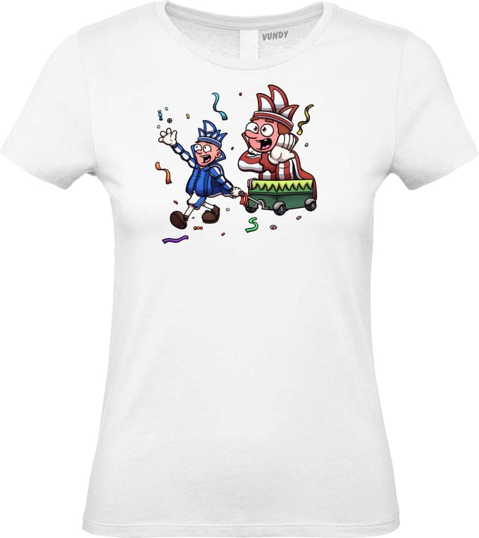 Dames T-shirt Carnavalsoptocht | Carnaval | Carnavalskleding Dames Heren | Wit | maat M