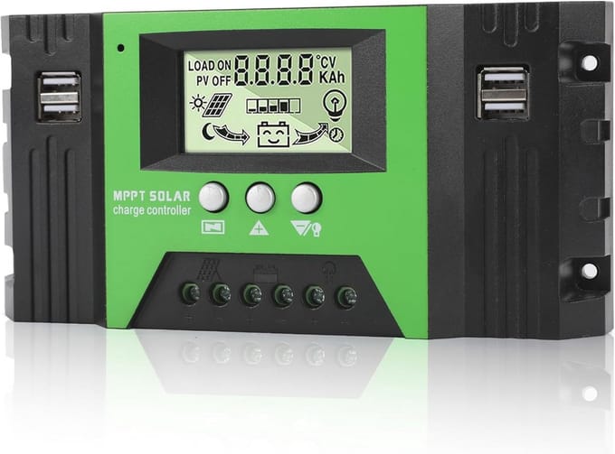 MPPT 80A Zonne- Energie Regulator met Temperatuursensor en LCD-Display - 12V/24V