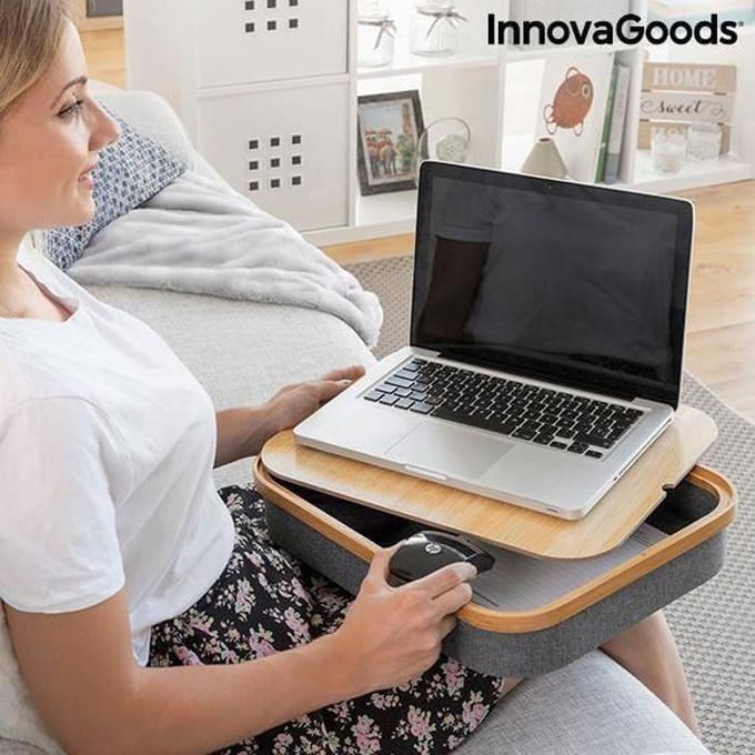 Bureau Portatif - InnovaGoods - Larage - Noir - 1 Bureau - Design Innovant noir