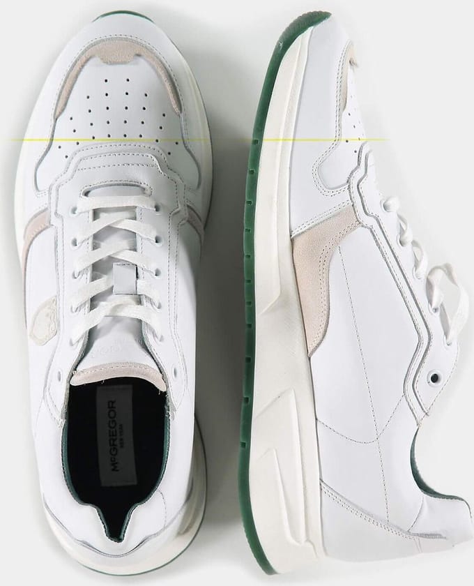 McGregor Heren Sneakers - Wit - Lage Sneakers - Leer - Veters