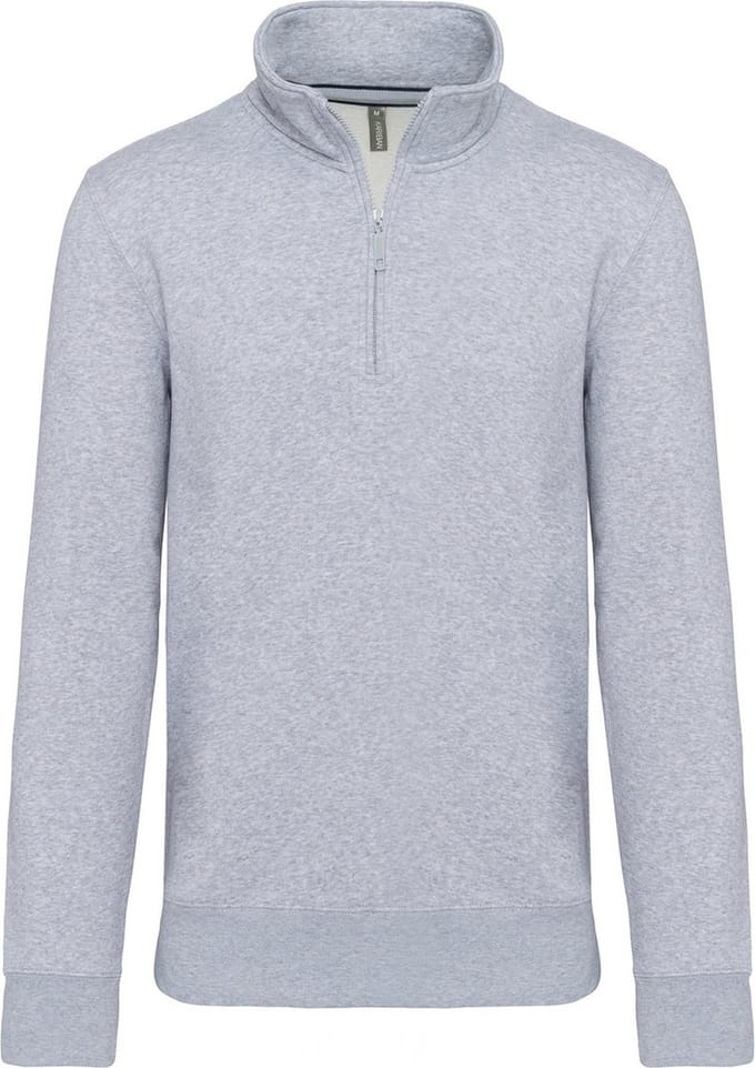 Kariban Sweater met ritshals K487 - Oxford Grey - M
