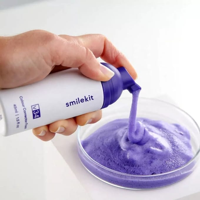 Smilekit V34 Colour Corrector Foam - Witte Tanden - Paarse Tandpasta - Teeth Whitening