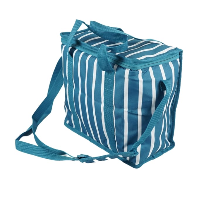 Koeltas blauw - koelbox 11 liter multicolor picknick strand.