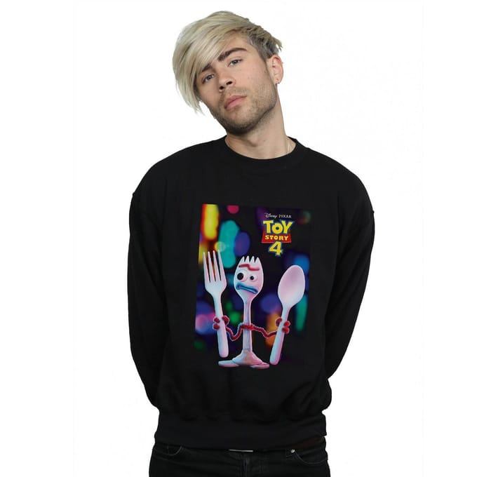 Disney Heren Toy Story 4 Forky Poster Sweatshirt (Zwart)