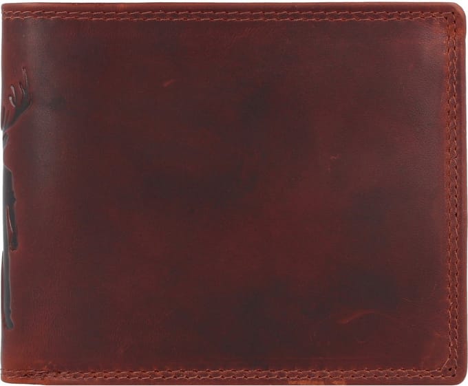 Jack Kinsky Monterey Portemonnee RFID-bescherming Leer 13 cm - Jongens - Horizontaal - cognac