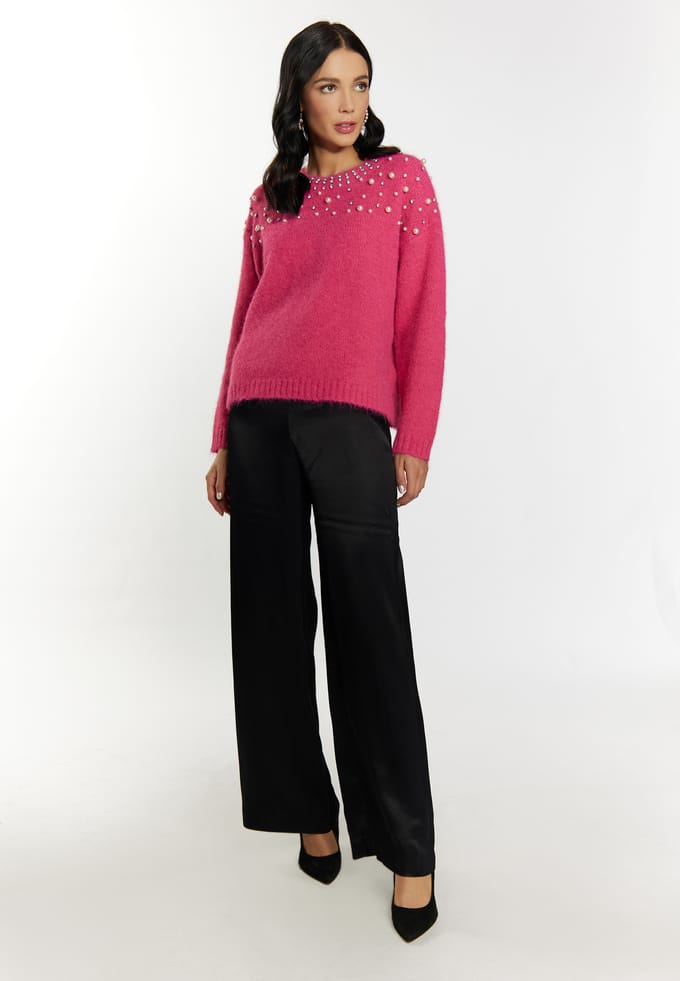Faina Gebreide trui Dames roze