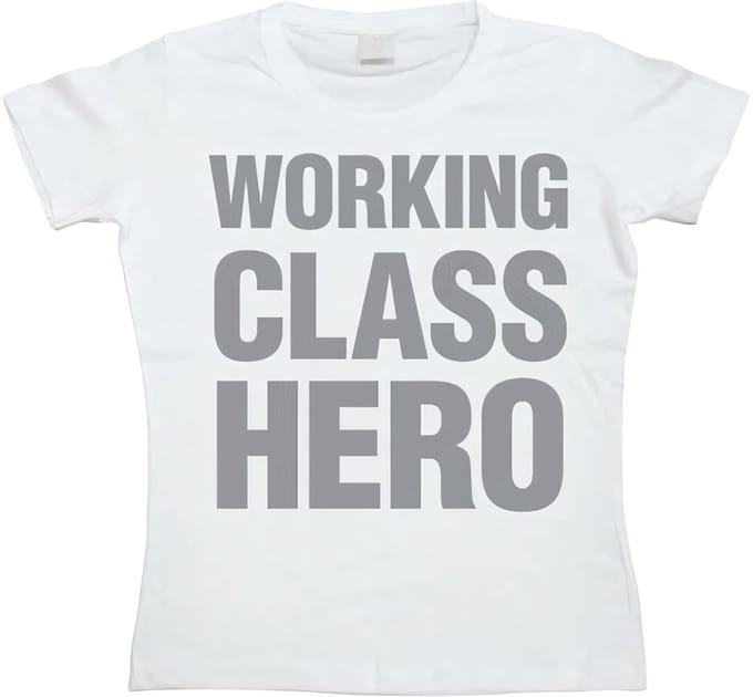 Hybris Dames T-shirt 'Working Class Hero Girly' SH-5-10834-H21-13