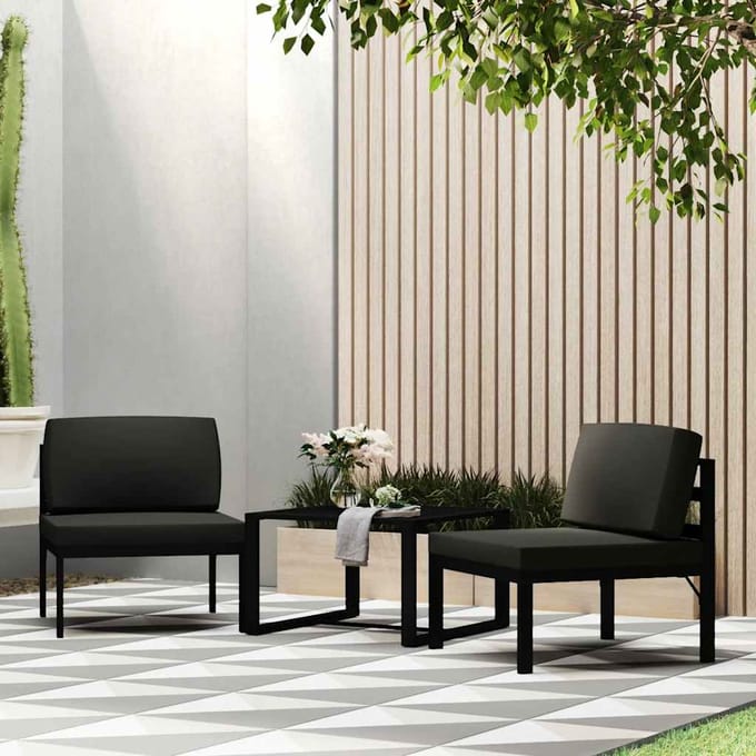 vidaXL - Salontafel - aluminium - antraciet