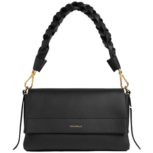 Coccinelle Boheme Grana Double - Schoudertas 26 cm (noir, cognac)